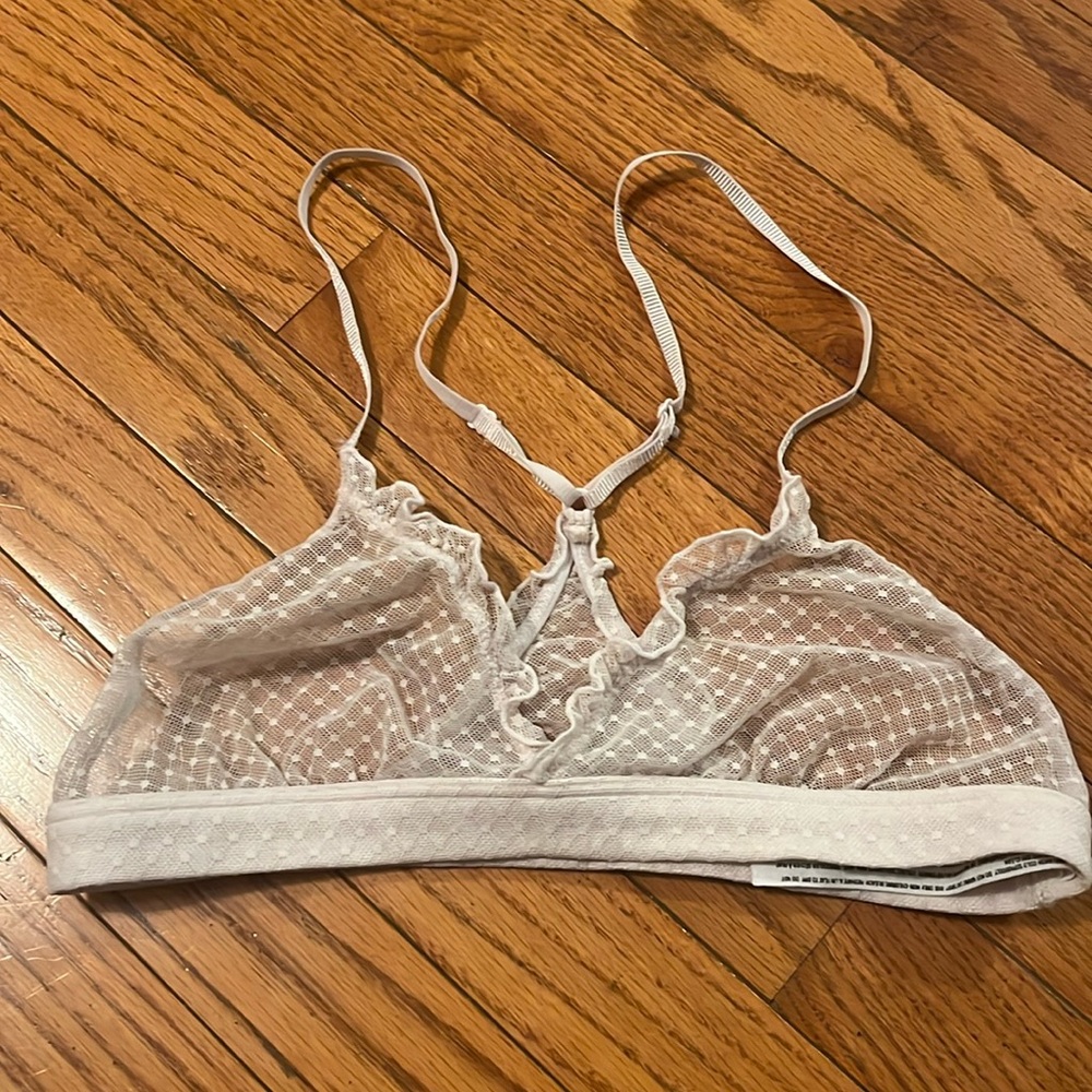 Intimately Free People pale pink polka dot bralette